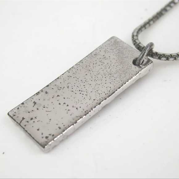 AUTH Christian Dior CD Trotter Logo Necklace Silver Blue - Picture 4 of 6